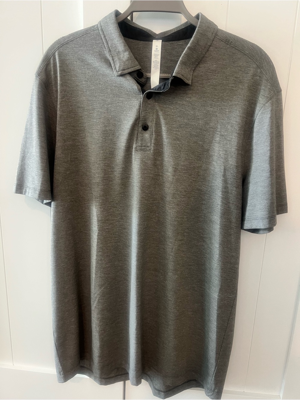 lululemon athletica Men's Heather Grey Polo Shirt